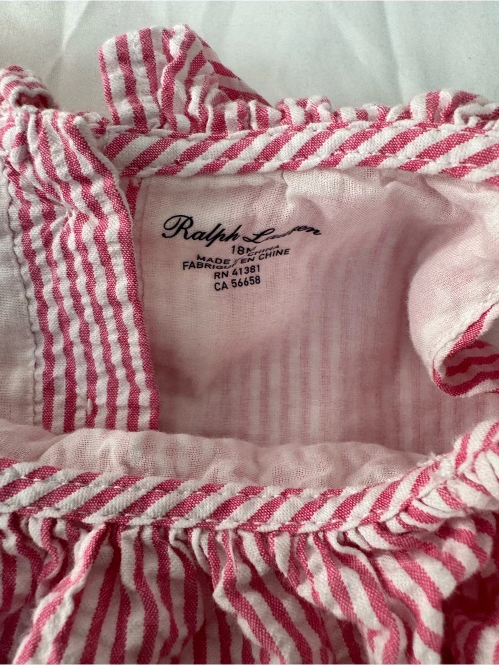 Baby Ralph Lauren Pink And White Monogram 2 Pc (LmL)